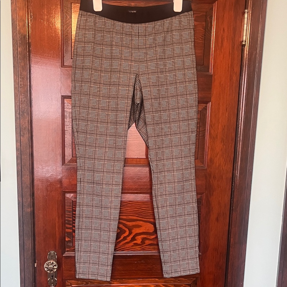 J. Crew Factory Plaid Skinny Pants - Black and Brown